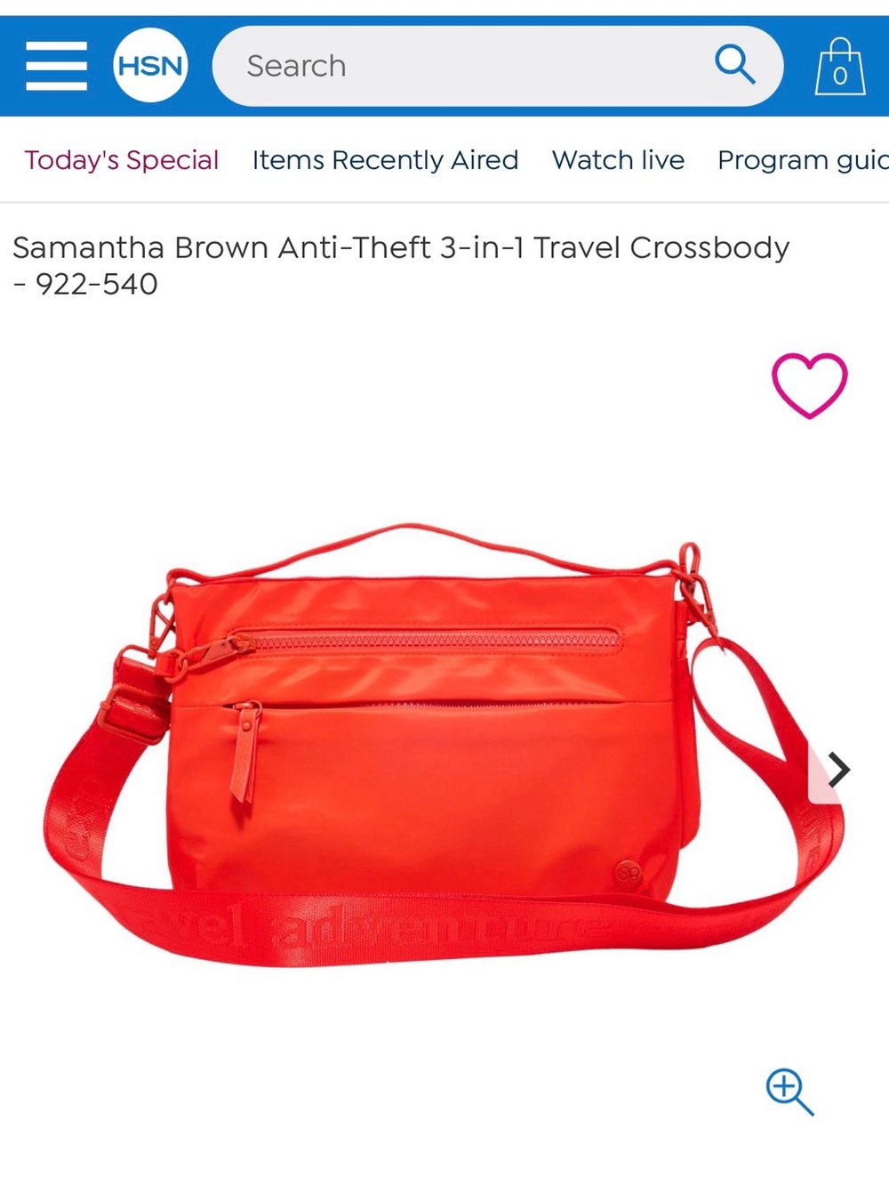 Anti-Theft 3-in-1 Travel Crossbody - Red